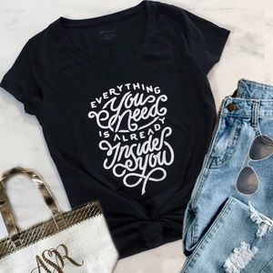 Christian Womens T Shirt - Sparkly Graphic Words